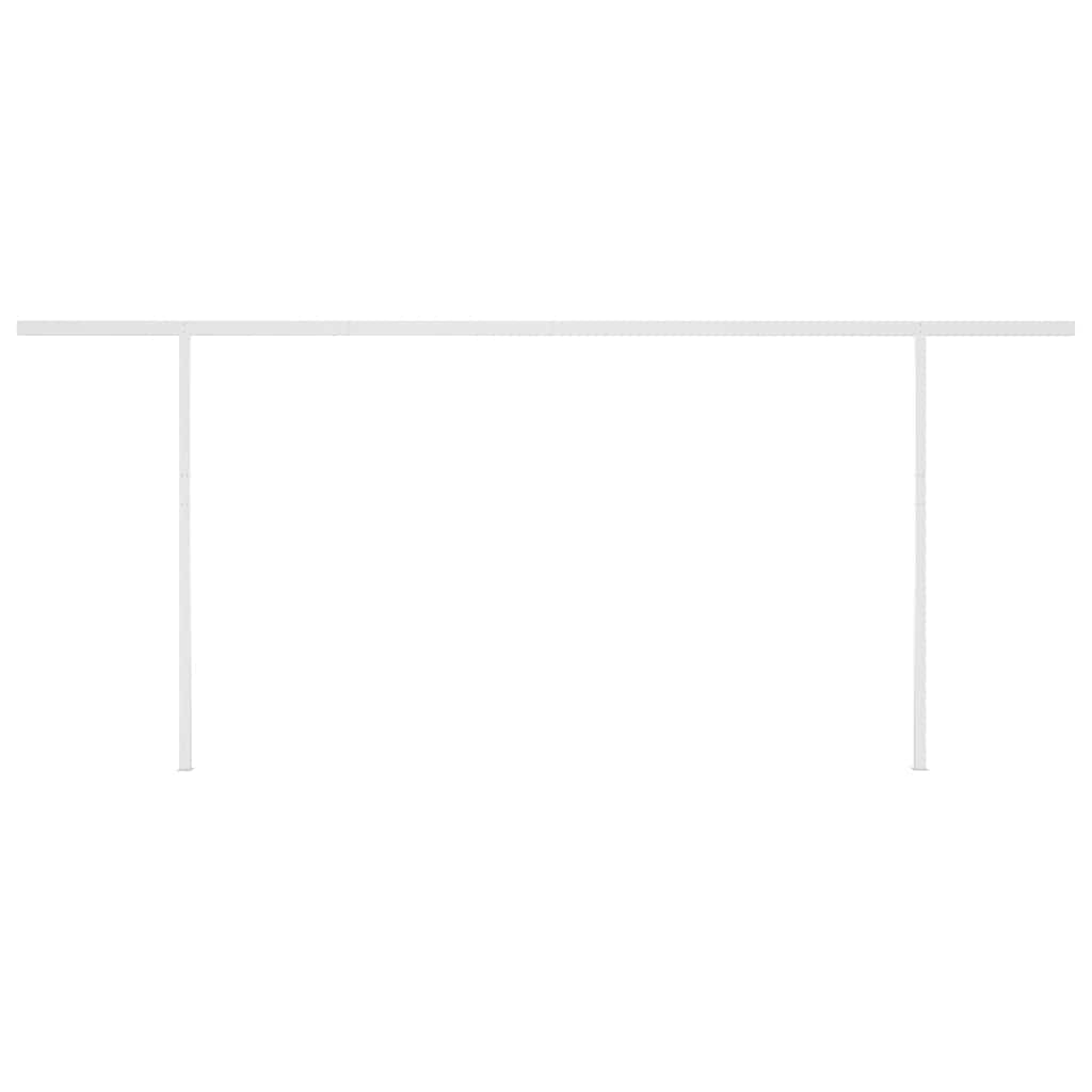 Toldo retrátil manual com LED 6x3 m cor creme