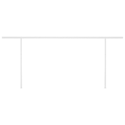 Toldo retrátil manual com LED 6x3 m cor creme