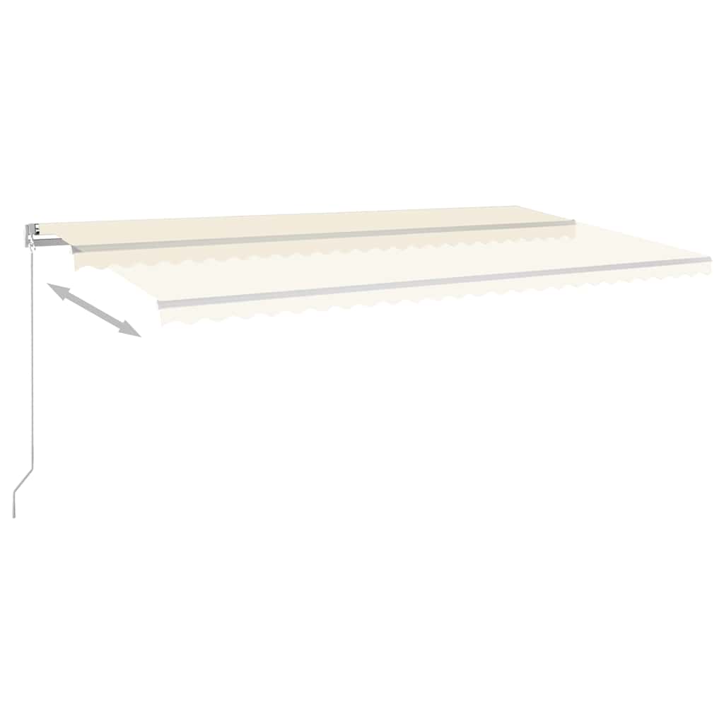 Toldo automático com LED e sensor de vento 6x3 m cor creme