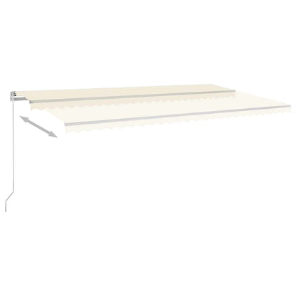 Toldo automático com LED e sensor de vento 6x3 m cor creme