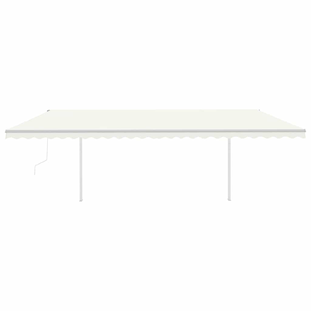 Toldo automático com LED e sensor de vento 6x3 m cor creme