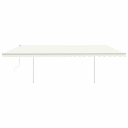 Toldo automático com LED e sensor de vento 6x3 m cor creme
