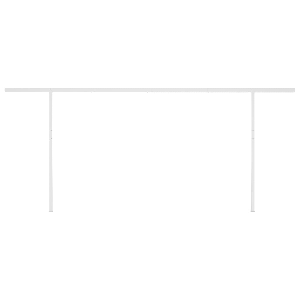 Toldo retrátil manual com LED 6x3,5 m amarelo e branco