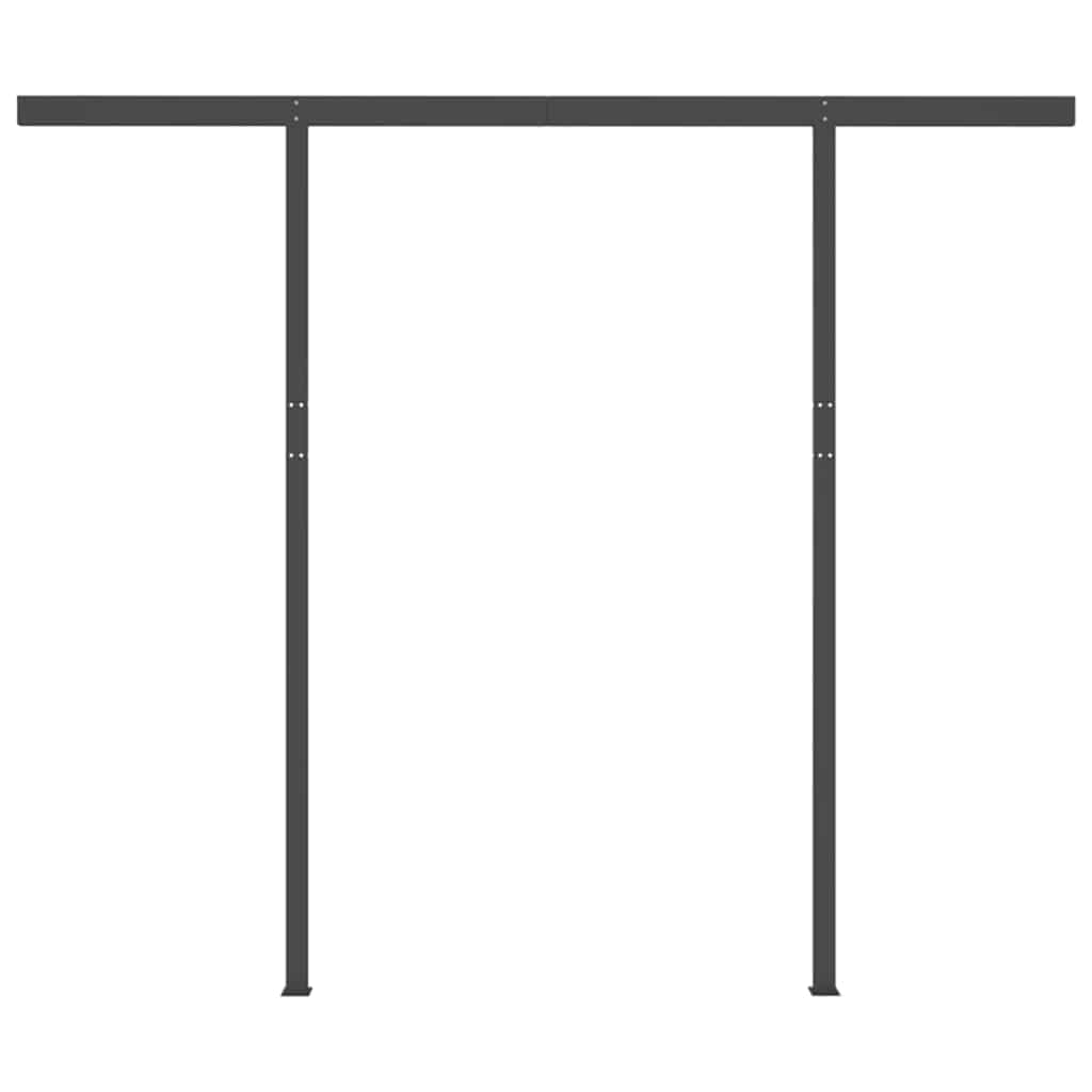 Toldo retrátil manual com LED 3x2,5 m azul e branco