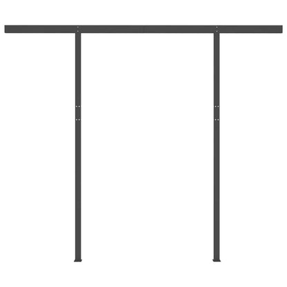 Toldo retrátil manual com LED 3x2,5 m azul e branco