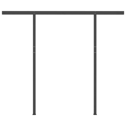 Toldo retrátil manual com LED 3x2,5 m amarelo e branco