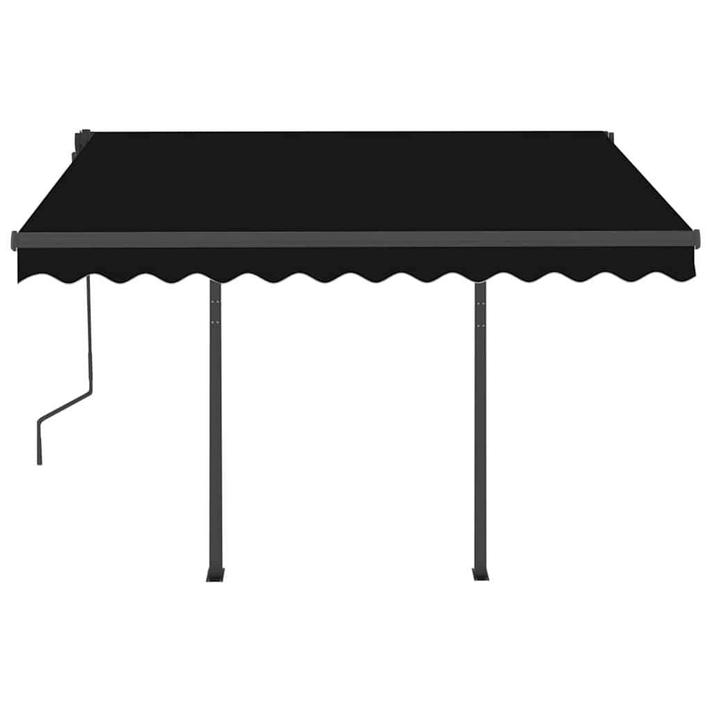 Toldo retrátil manual com LED 3,5x2,5 m antracite