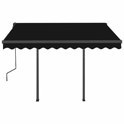 Toldo retrátil manual com LED 3,5x2,5 m antracite
