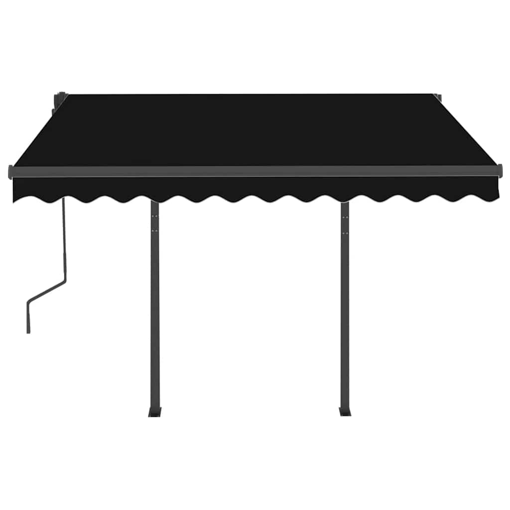 Toldo retrátil automático com postes 3,5x2,5 m antracite