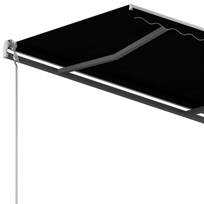 Toldo retrátil automático com postes 3,5x2,5 m antracite