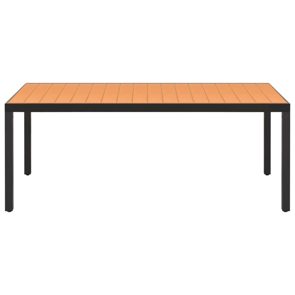 9 pcs conjunto de jantar para jardim alumínio preto