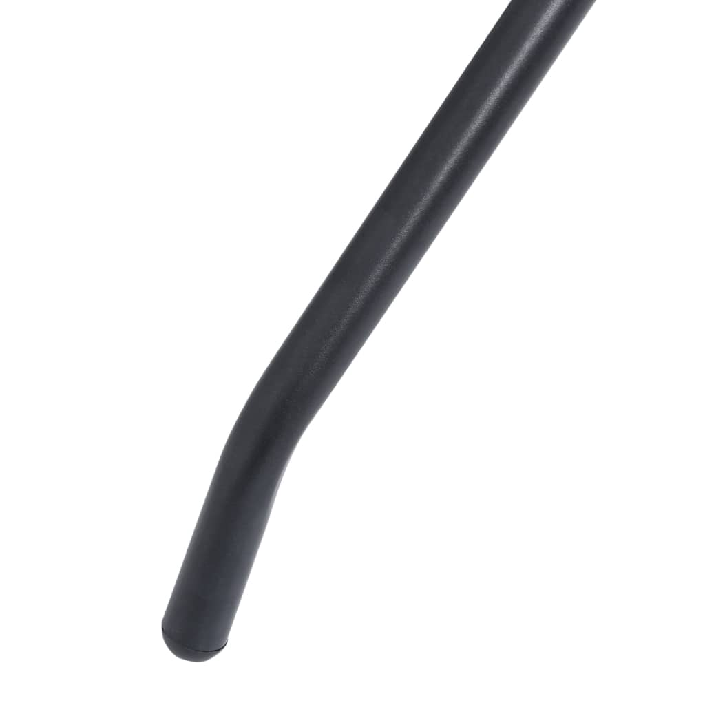 3 pcs conjunto de bistrô alumínio e textilene preto