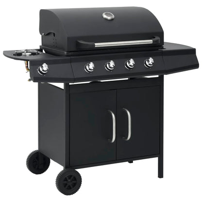 Grelhador/barbecue a gás 4+1 zonas de cozinhar preto