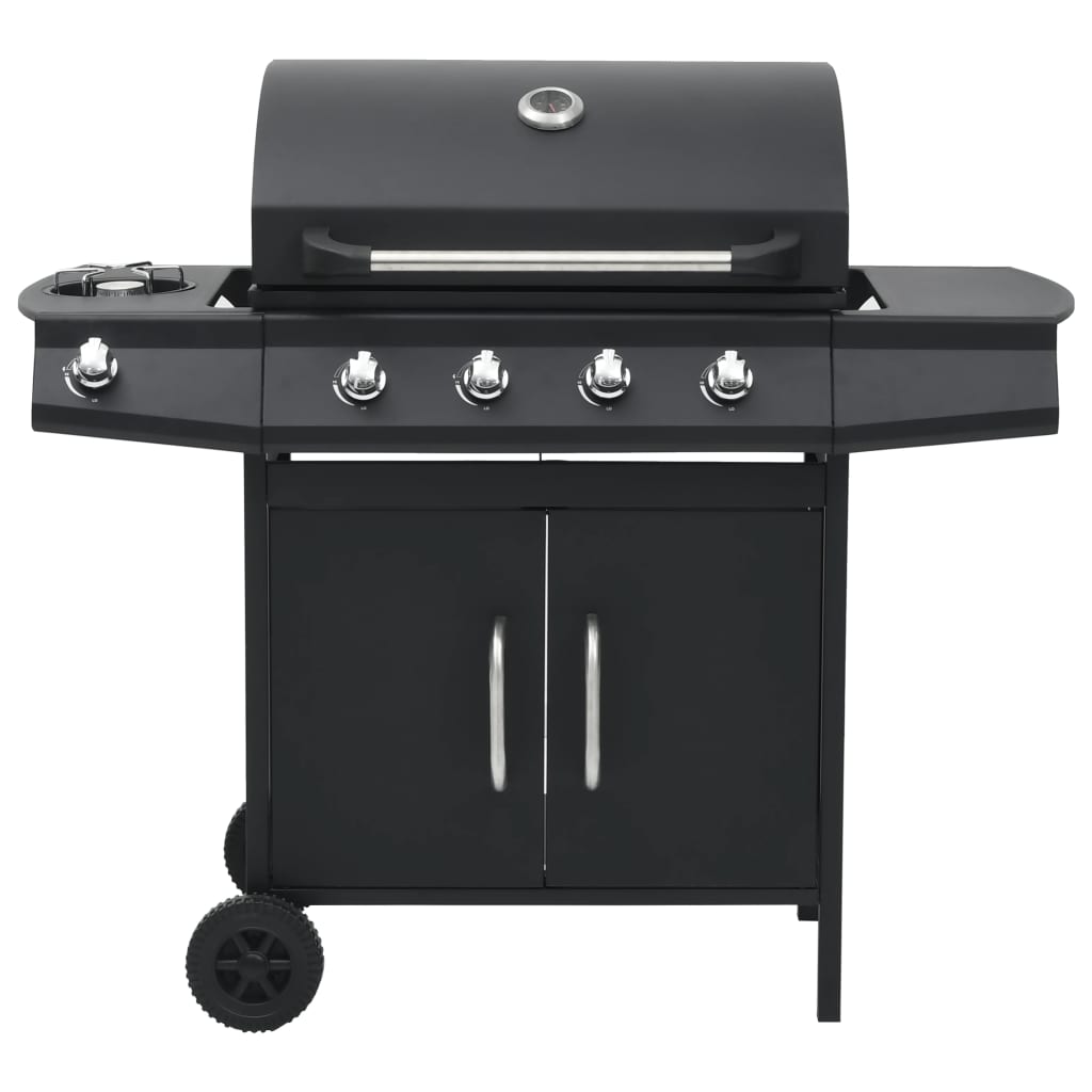 Grelhador/barbecue a gás 4+1 zonas de cozinhar preto