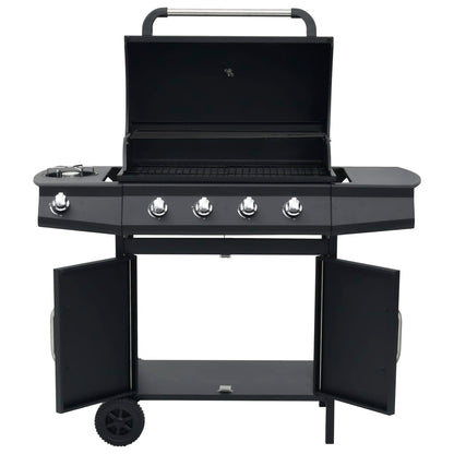 Grelhador/barbecue a gás 4+1 zonas de cozinhar preto