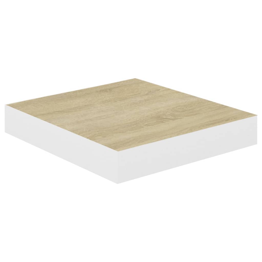 Prateleiras de parede 4 pcs 23x23,5x3,8cm MDF carvalho e branco