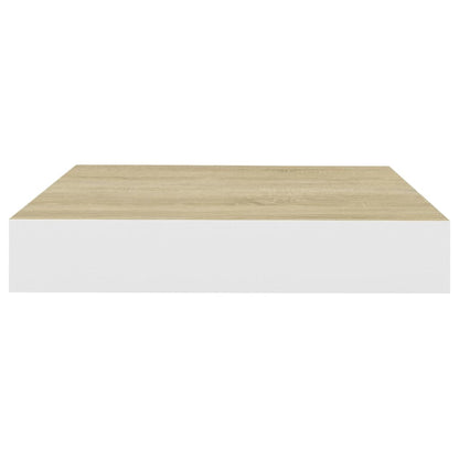Prateleiras de parede 4 pcs 23x23,5x3,8cm MDF carvalho e branco