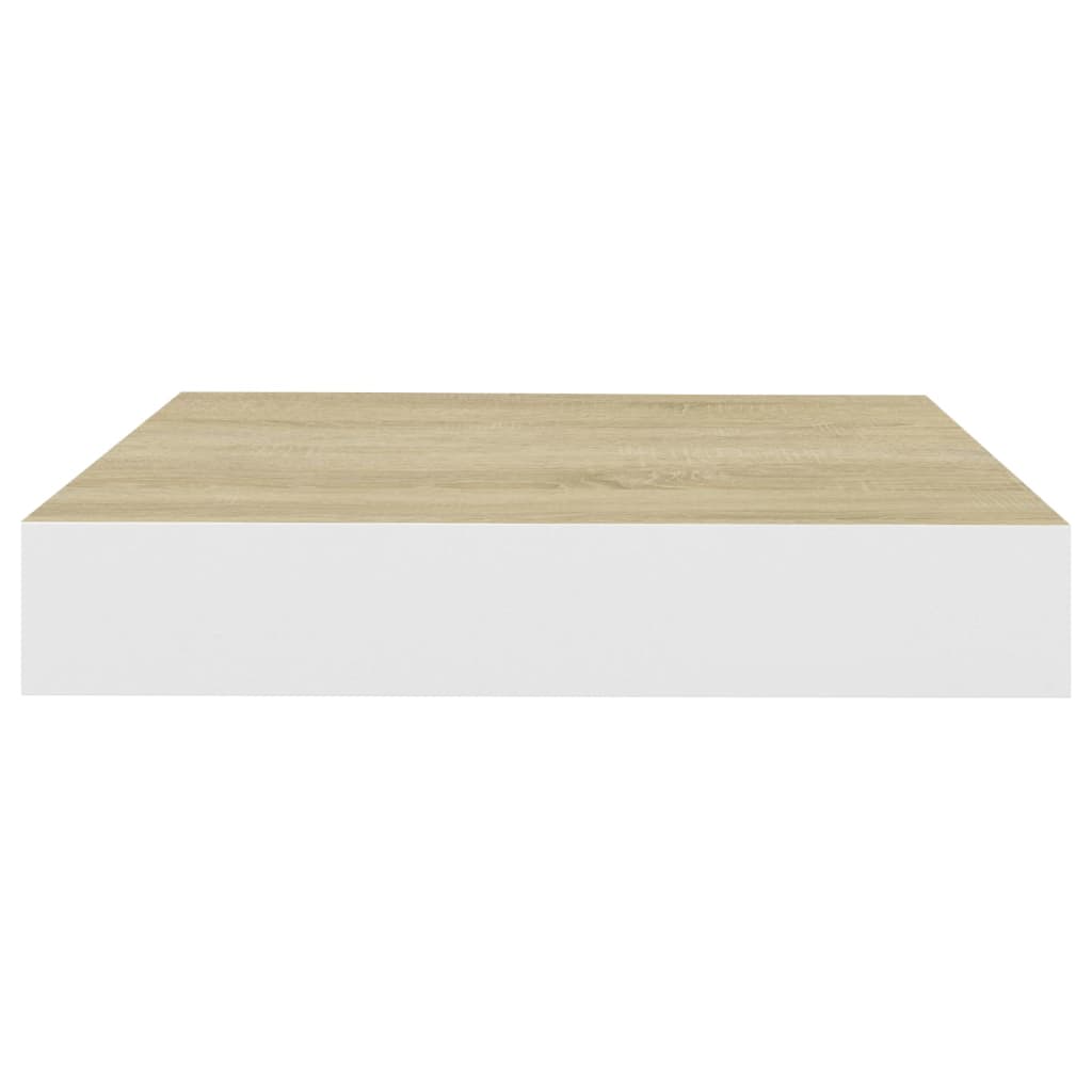 Prateleiras de parede 4 pcs 23x23,5x3,8cm MDF carvalho e branco