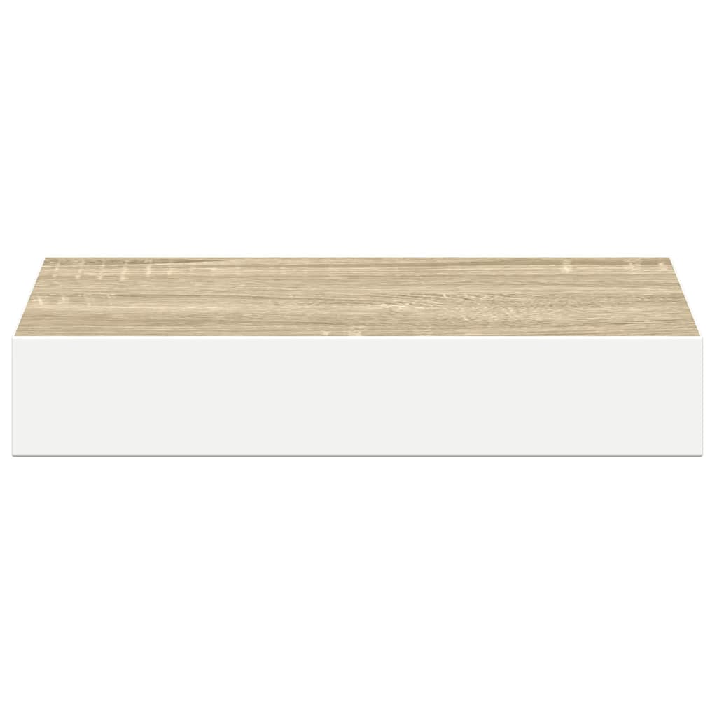 Prateleiras de parede 4 pcs 23x23,5x3,8cm MDF carvalho e branco