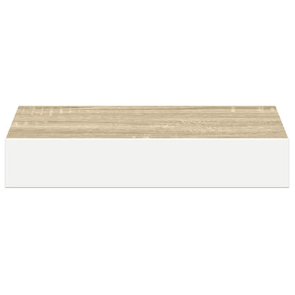 Prateleiras de parede 4 pcs 23x23,5x3,8cm MDF carvalho e branco