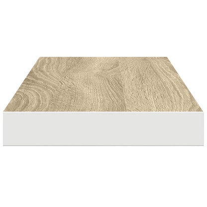 Prateleiras parede 4 pcs 60x23,5x3,8 cm MDF carvalho e branco