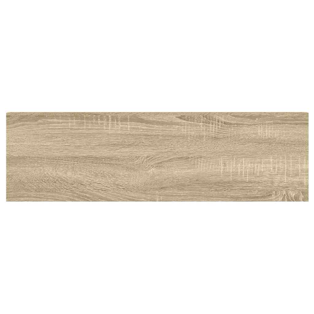 Prateleira parede suspensa 80x23,5x3,8 cm MDF carvalho e branco