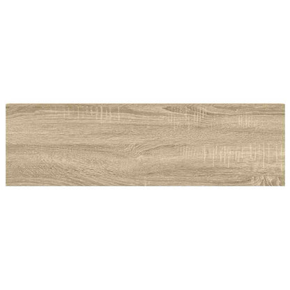 Prateleira parede suspensa 80x23,5x3,8 cm MDF carvalho e branco