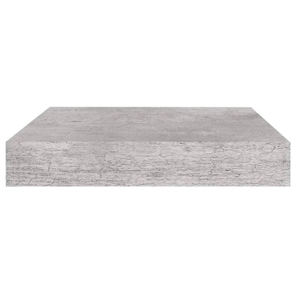 Prateleira de parede suspensa 23x23,5x3,8 cm MDF cinzento