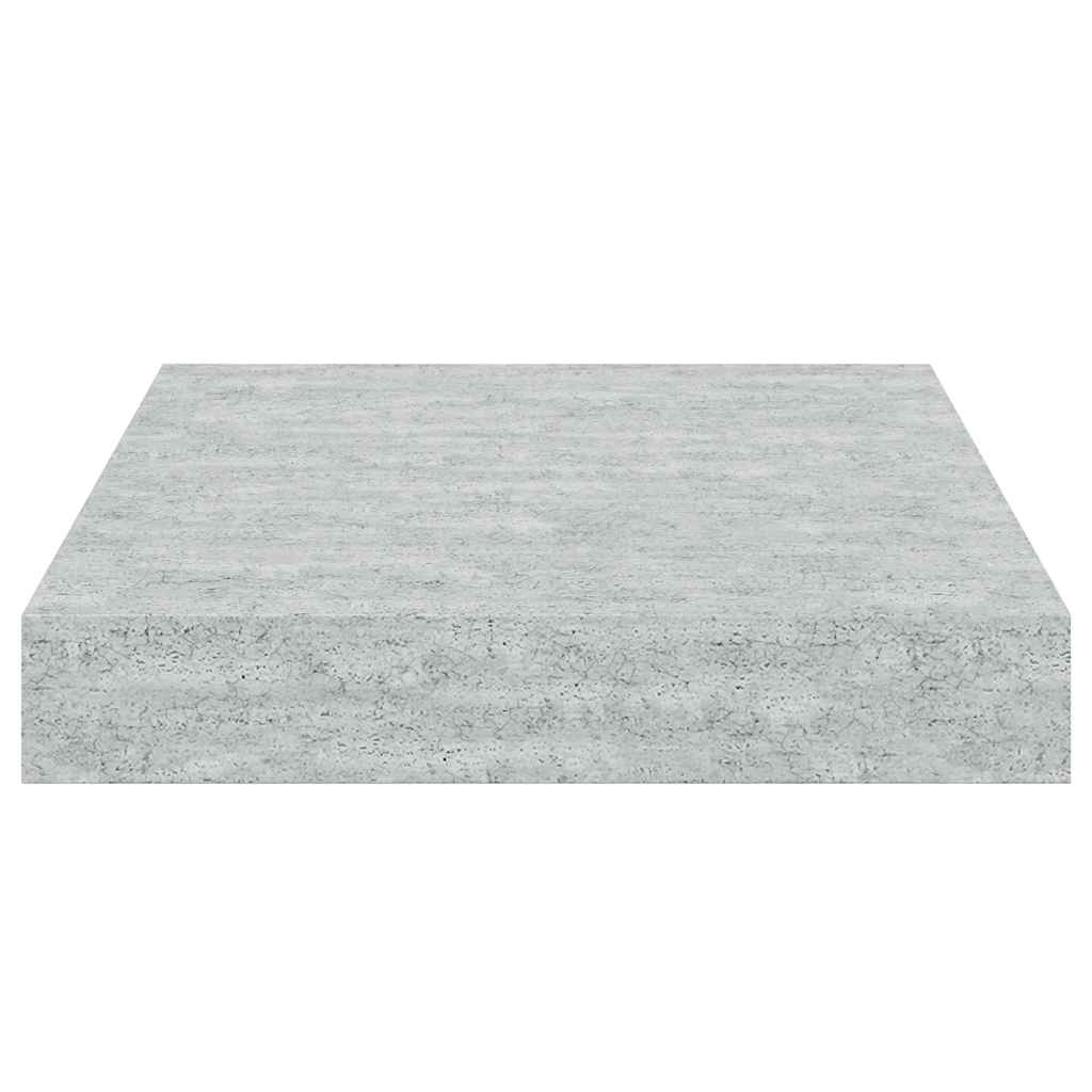 Prateleira de parede suspensa 23x23,5x3,8 cm MDF cinzento