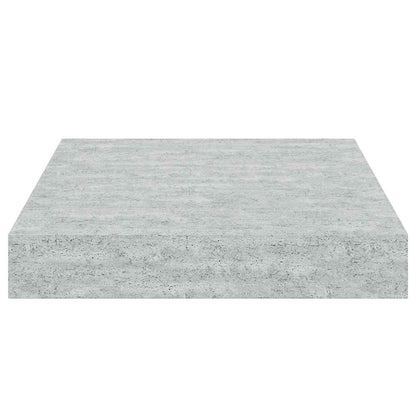 Prateleira de parede suspensa 23x23,5x3,8 cm MDF cinzento