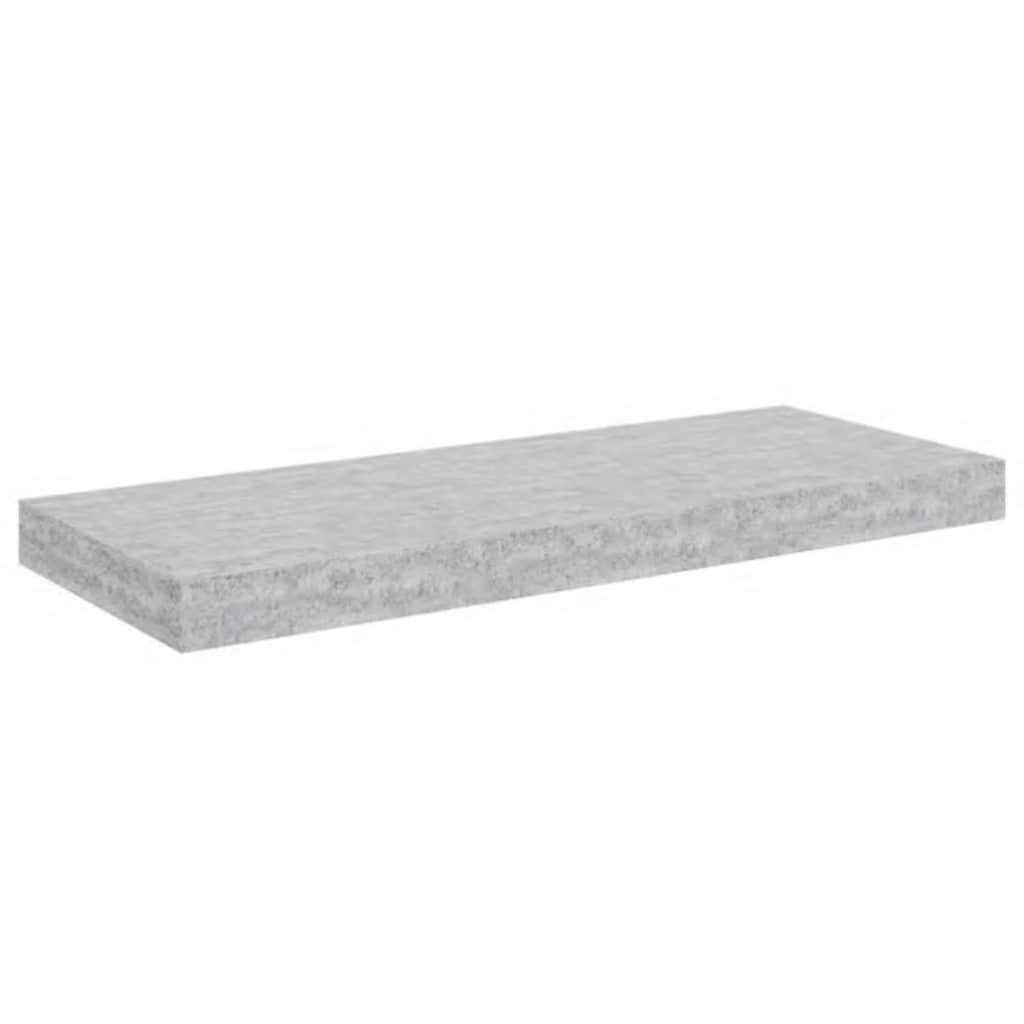 Prateleiras de parede 2 pcs 60x23,5x3,8cm MDF cinzento-cimento