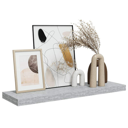 Prateleira de parede 80x23,5x3,8 cm MDF cinzento-cimento