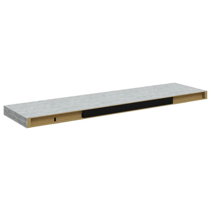 Prateleiras de parede 4 pcs 90x23,5x3,8cm MDF cinzento-cimento