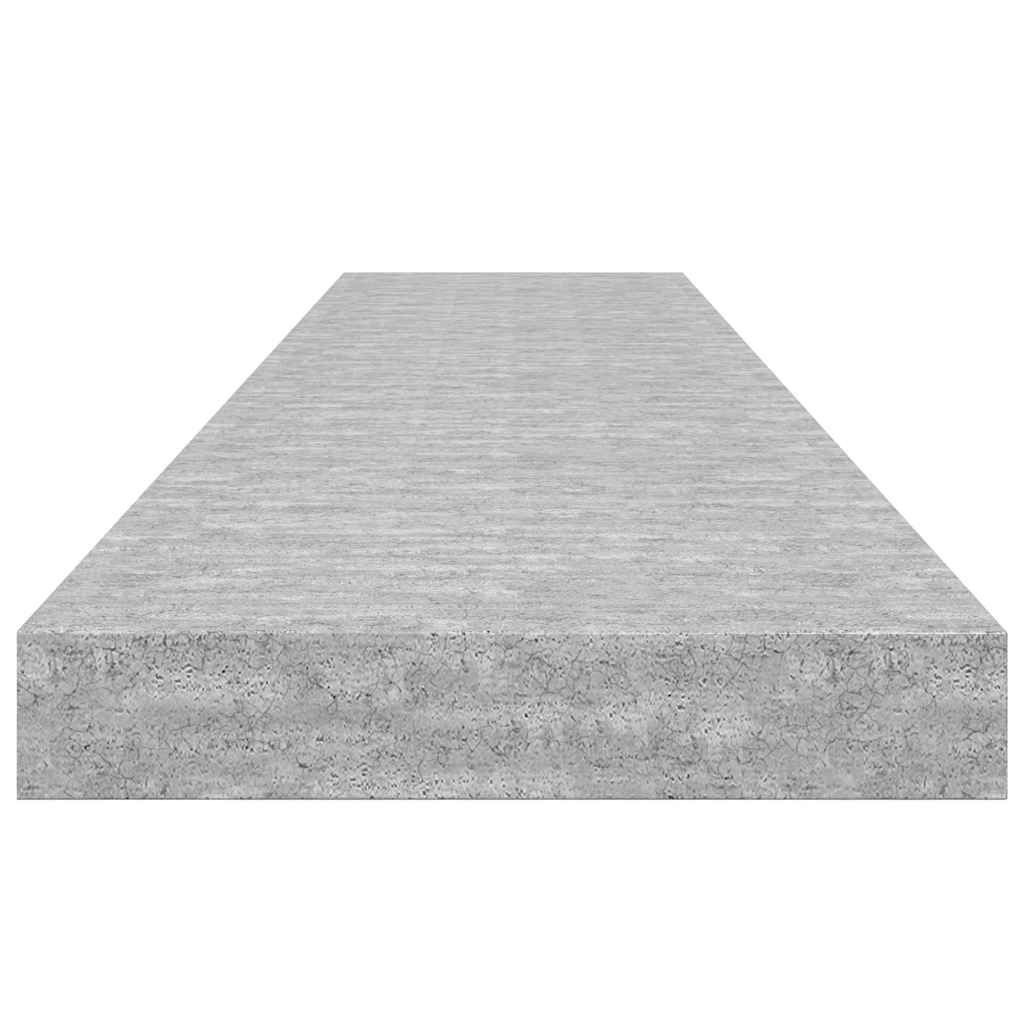 Prateleira de parede 120x23,5x3,8 cm MDF cinzento-cimento