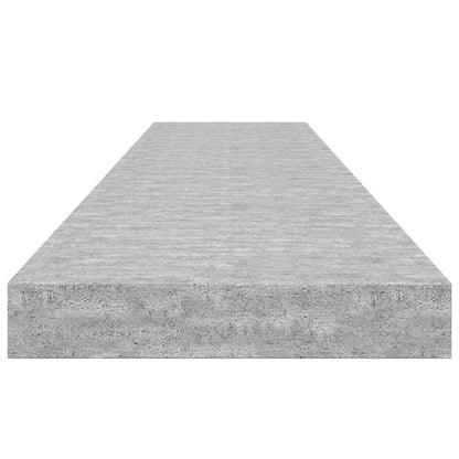 Prateleira de parede 120x23,5x3,8 cm MDF cinzento-cimento