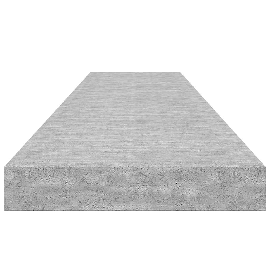 Prateleiras de parede 2 pcs 120x23,5x3,8cm MDF cinzento-cimento