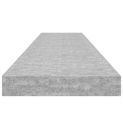 Prateleiras de parede 4 pcs 120x23,5x3,8cm MDF cinzento-cimento