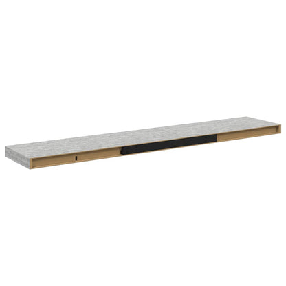 Prateleiras de parede 4 pcs 120x23,5x3,8cm MDF cinzento-cimento