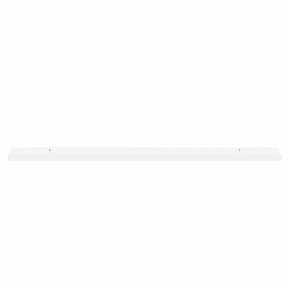 Prateleiras de parede 2 pcs 100x9x3 cm branco brilhante