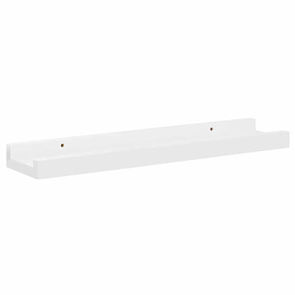 Prateleiras de parede 4 pcs 40x9x3 cm branco brilhante