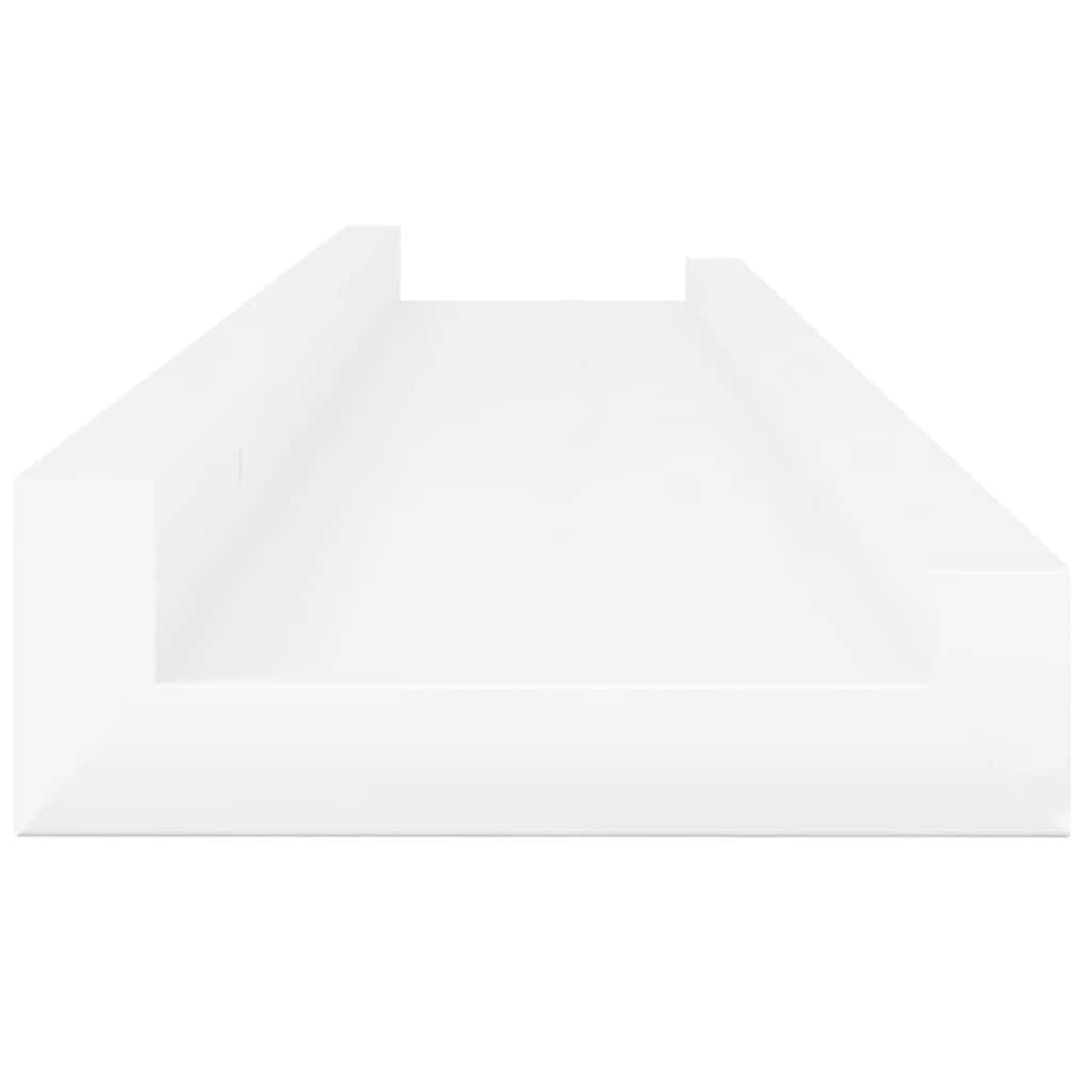 Prateleiras de parede 4 pcs 60x9x3 cm branco brilhante