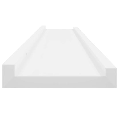 Prateleiras de parede 2 pcs 100x9x3 cm branco