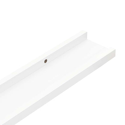 Prateleiras de parede 2 pcs 100x9x3 cm branco