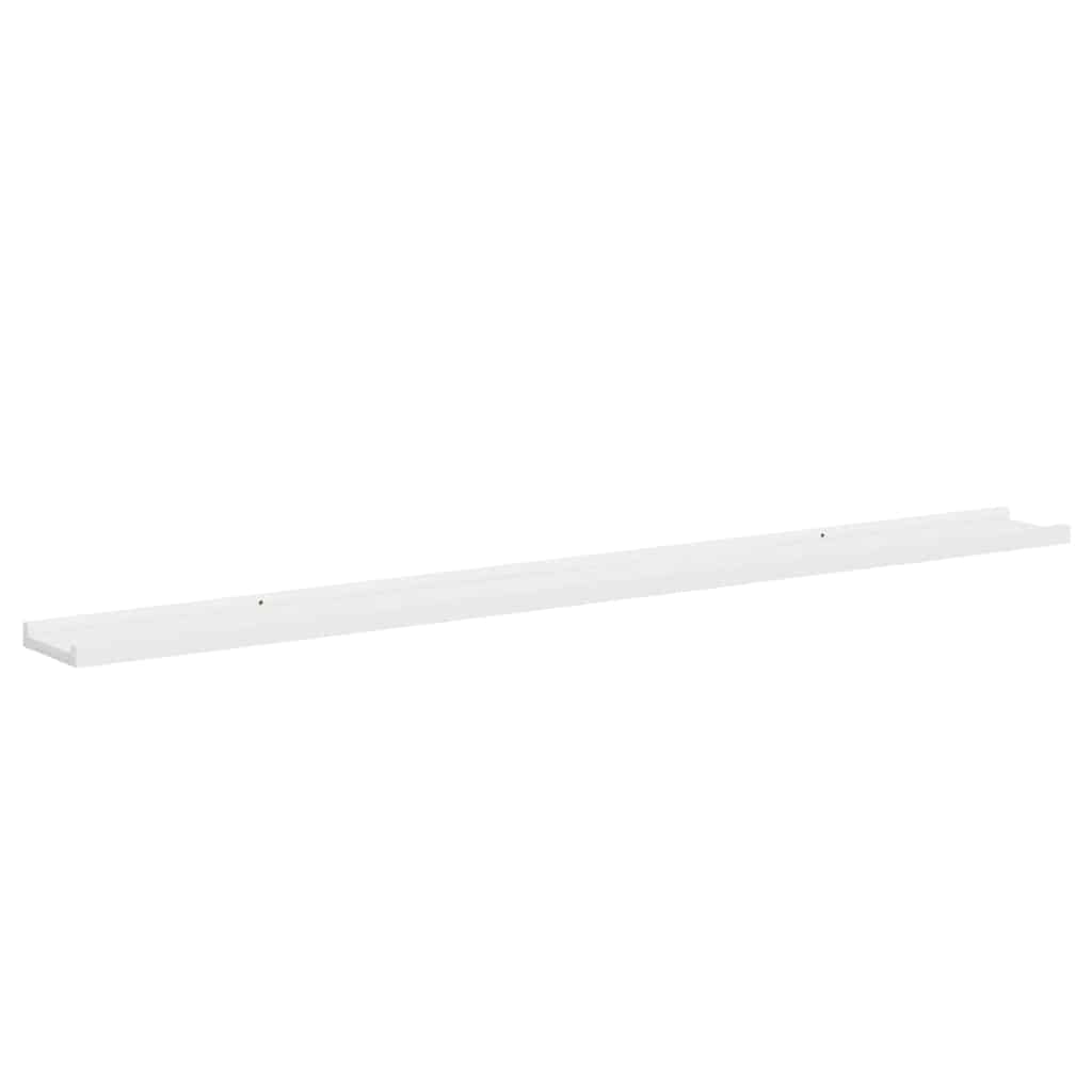 Prateleiras de parede 2 pcs 115x9x3 cm branco