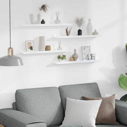 Prateleiras de parede 4 pcs 60x9x3 cm branco