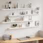 Prateleiras de parede 4 pcs 115x9x3 cm branco