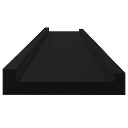 Prateleiras de parede 2 pcs 100x9x3 cm preto