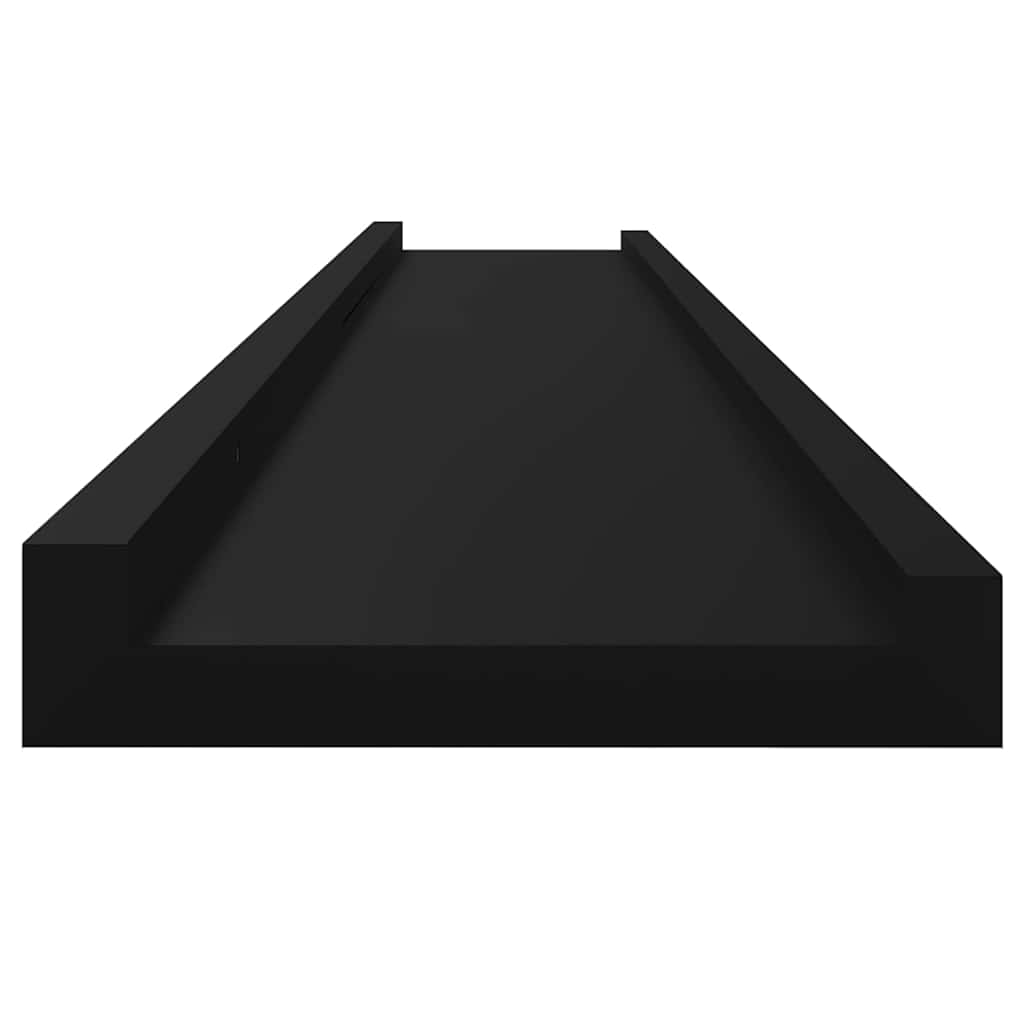 Prateleiras de parede 2 pcs 115x9x3 cm preto