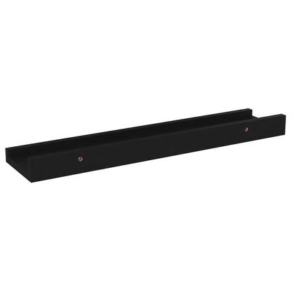 Prateleiras de parede 4 pcs 40x9x3 cm preto