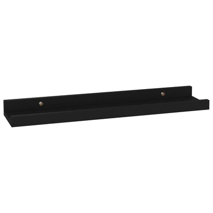 Prateleiras de parede 4 pcs 40x9x3 cm preto